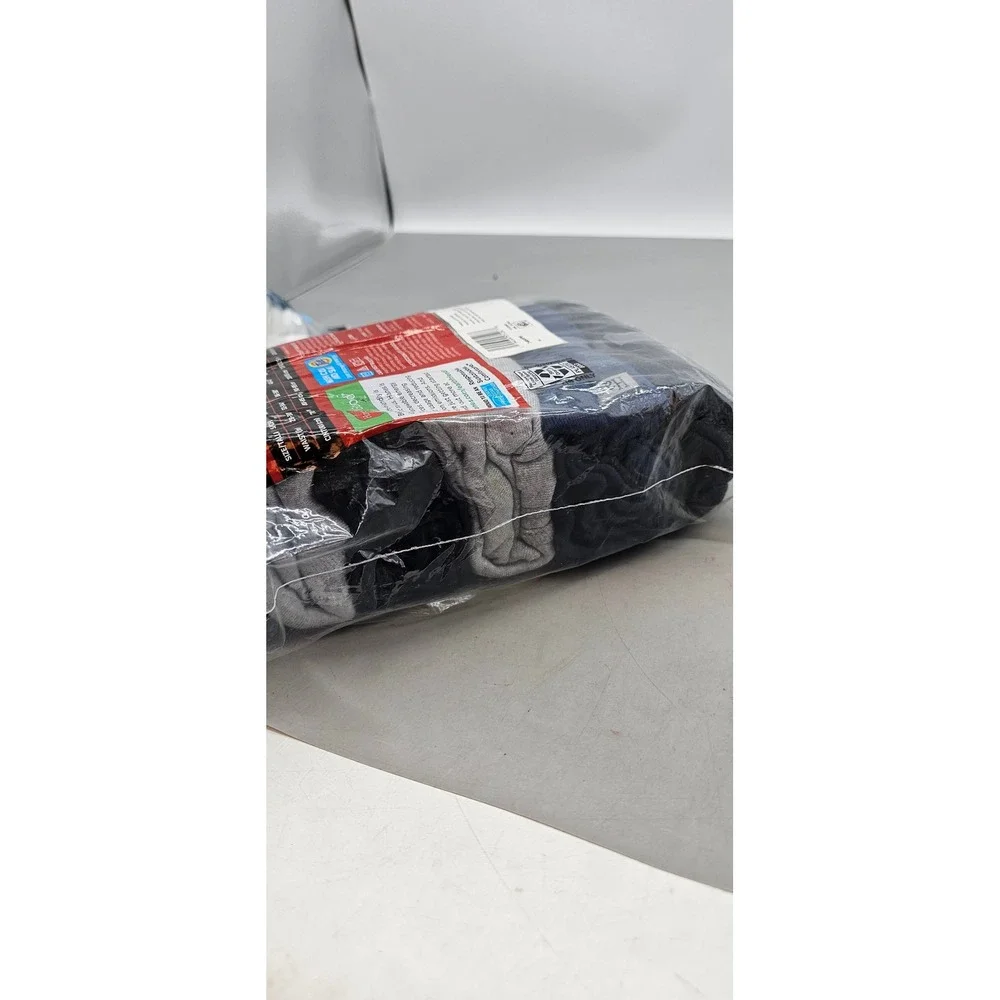 Hanes Mens 6 Pack Tagless Boxer Briefs XL Blue Gray Black 7460P6